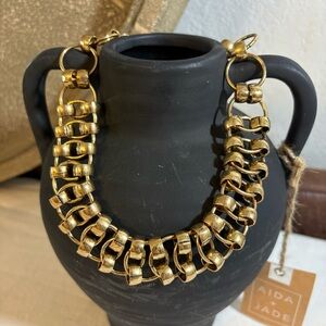 Zara Gold Chunky choker Necklace